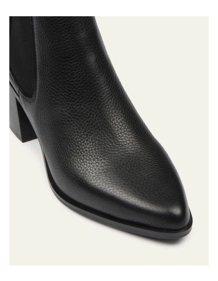 Allure Mid Ankle Leather Boots in Black image 5