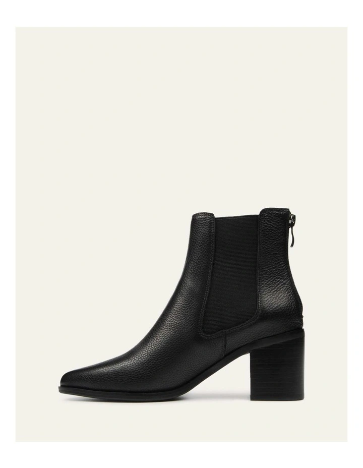 Allure Mid Ankle Leather Boots in Black image 7