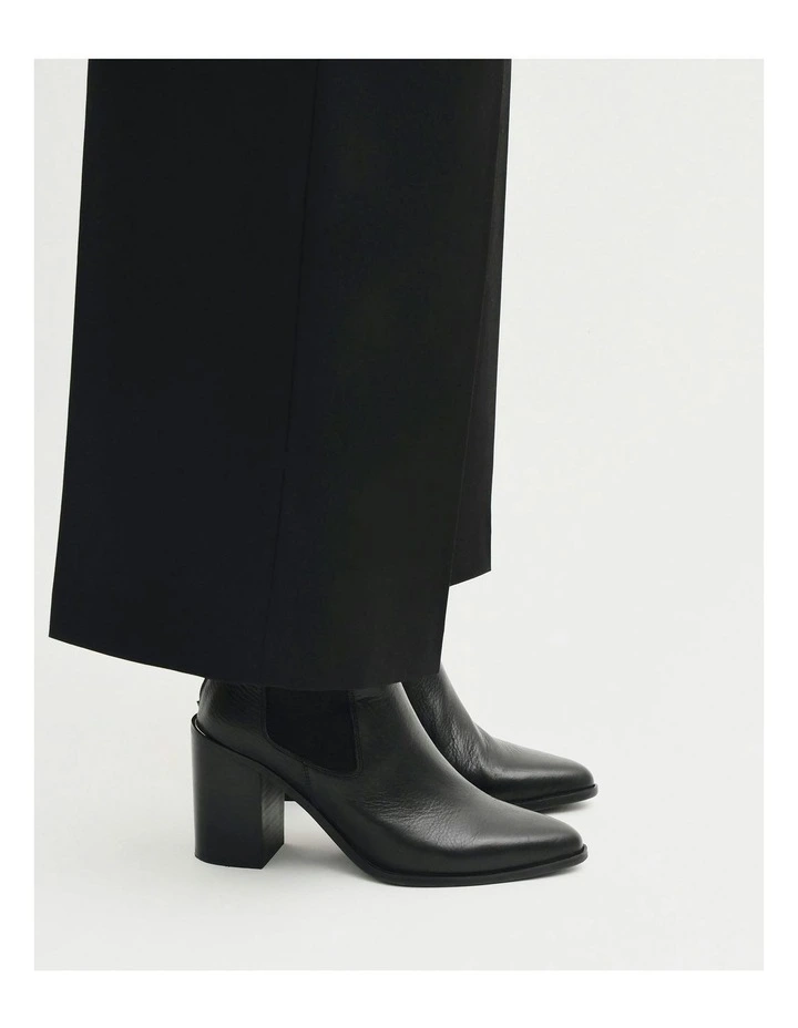 Lover High Ankle Leather Boots in Black image 2