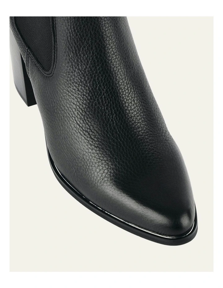Lover High Ankle Leather Boots in Black image 4