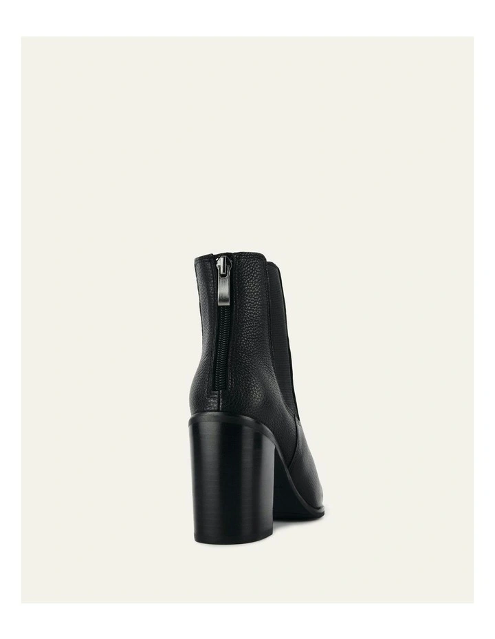 Lover High Ankle Leather Boots in Black image 5