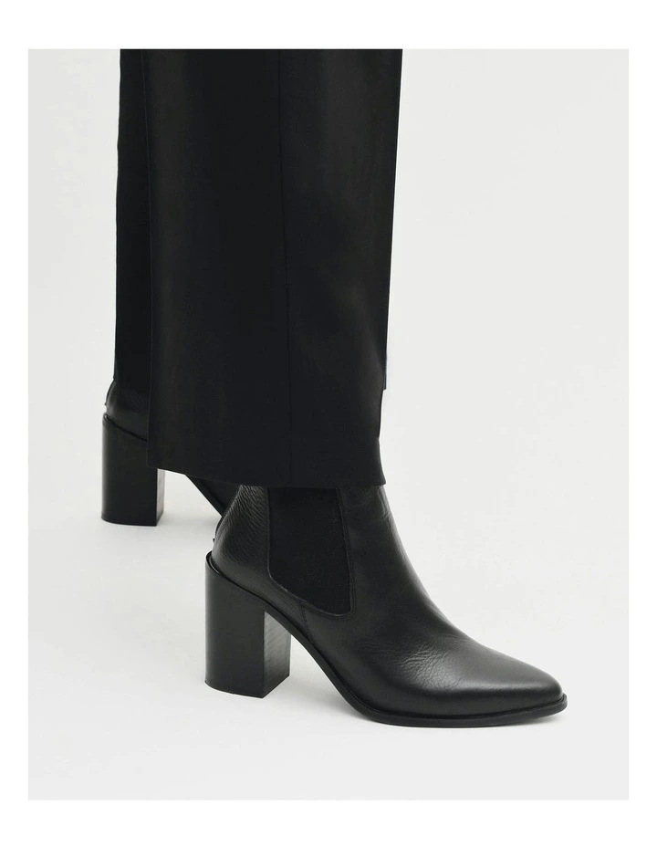 Lover High Ankle Leather Boots in Black image 7