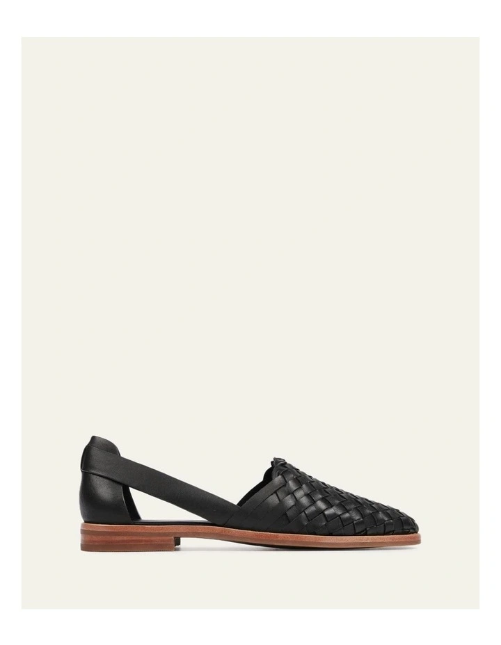Wisdom Casual Leather Flats in Black image 1