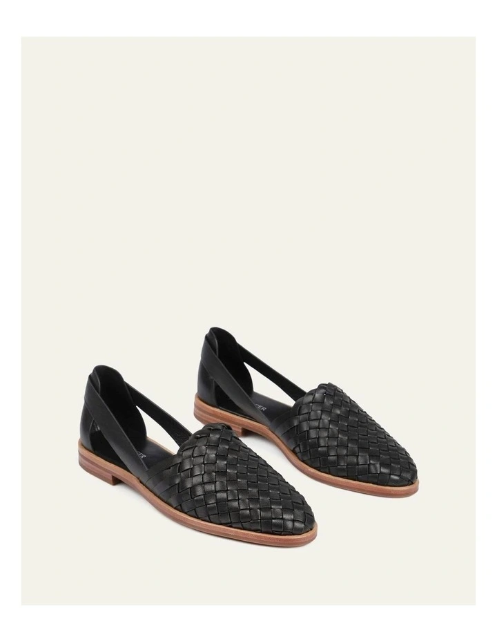 Wisdom Casual Leather Flats in Black image 3
