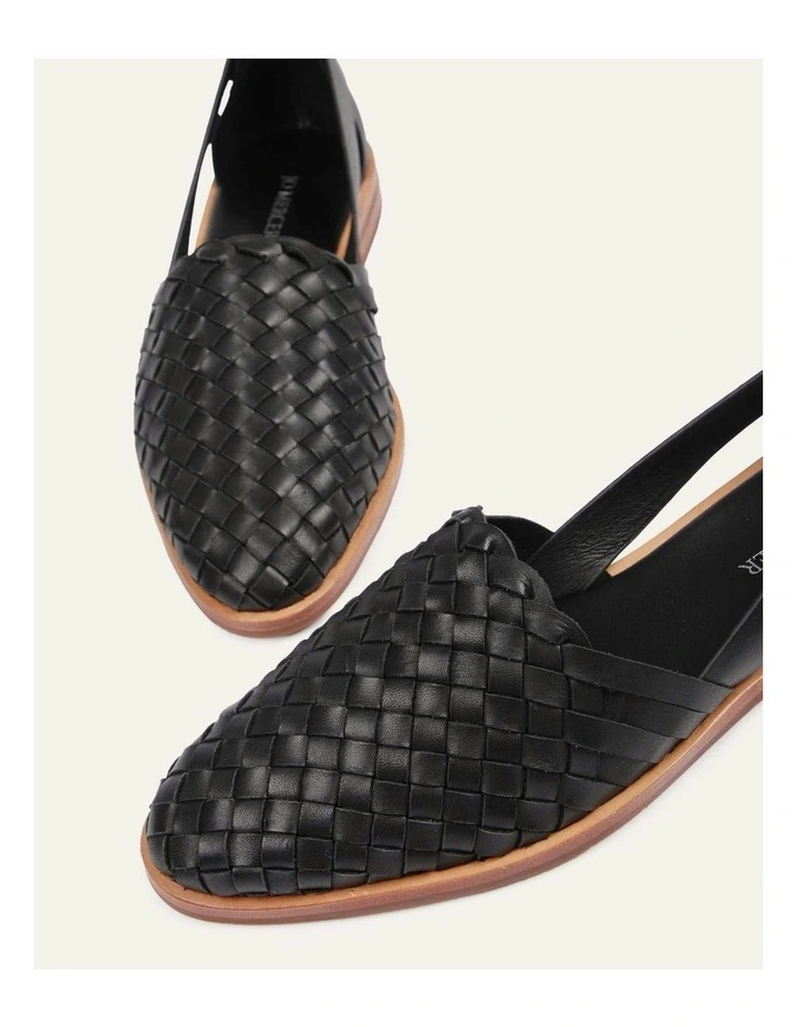Wisdom Casual Leather Flats in Black image 5