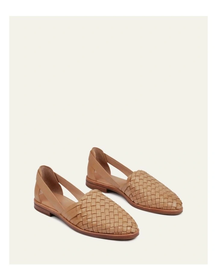 Wisdom Casual Leather Flats in Tan image 3