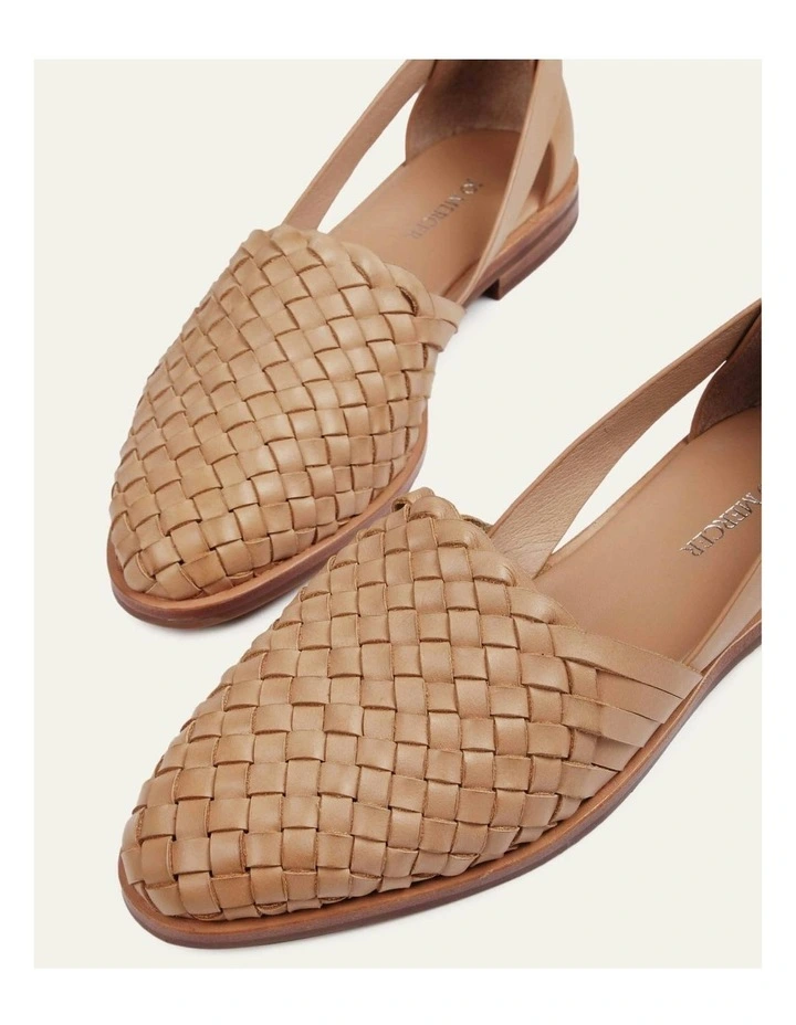 Wisdom Casual Leather Flats in Tan image 5