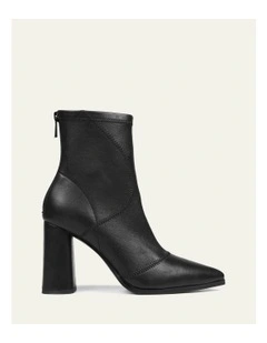 Tex High Ankle Leather Boots in Black
