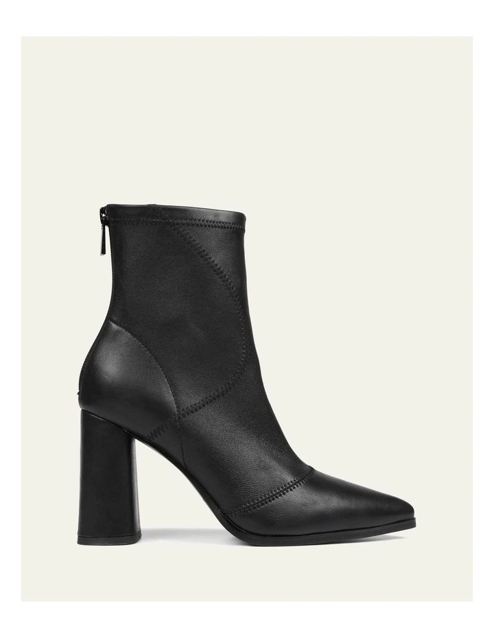 Tex High Ankle Leather Boots in Black image 1