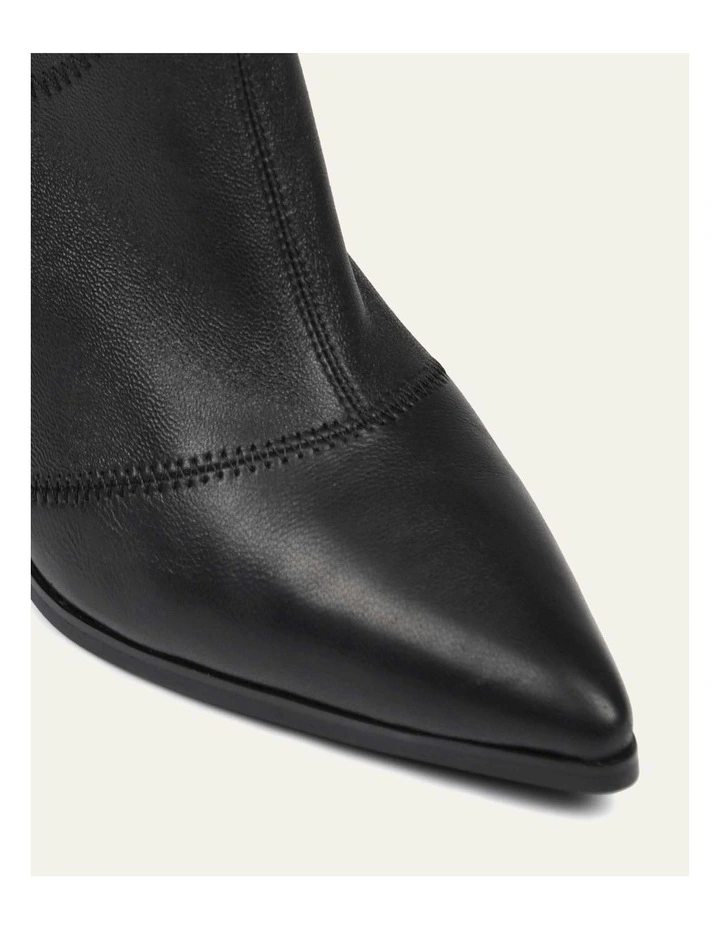 Tex High Ankle Leather Boots in Black image 4