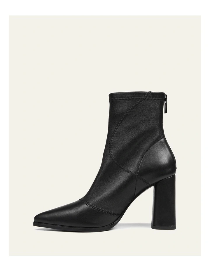Tex High Ankle Leather Boots in Black image 6