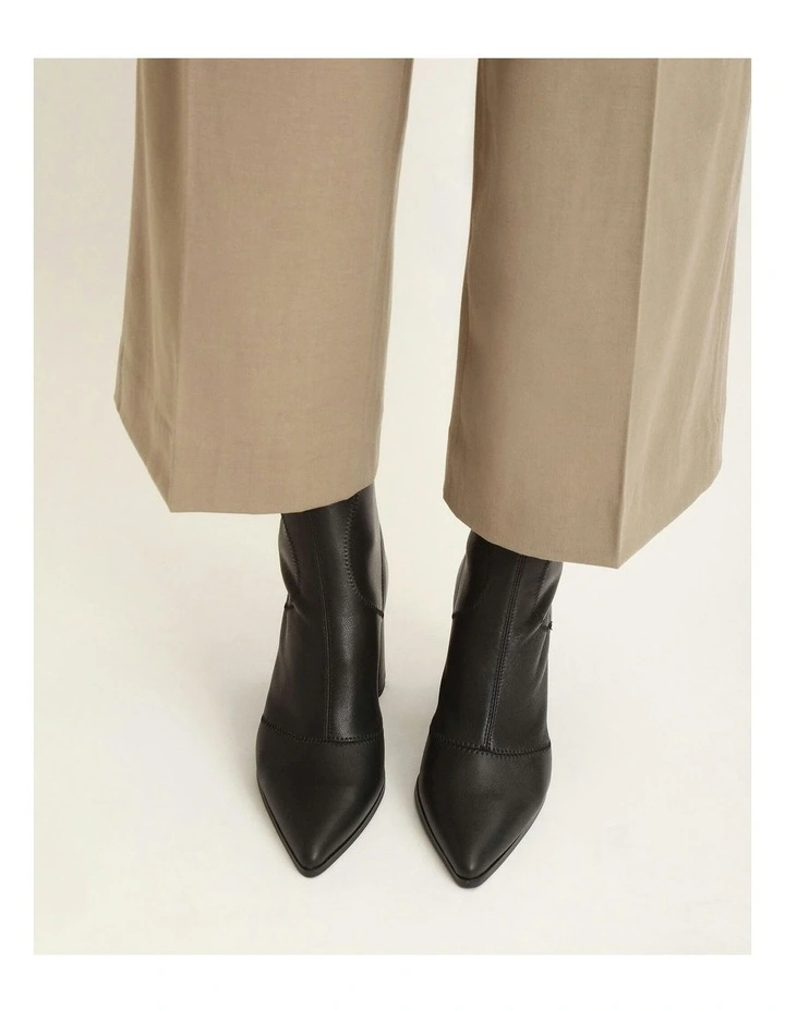 Tex High Ankle Leather Boots in Black image 7