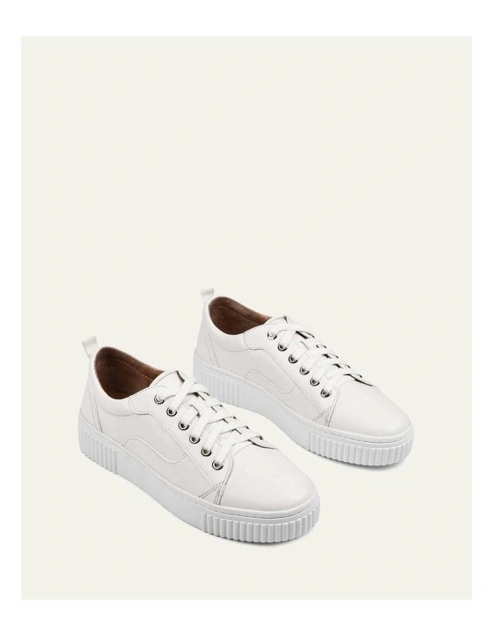 Claremont Leather Sneakers in White image 3
