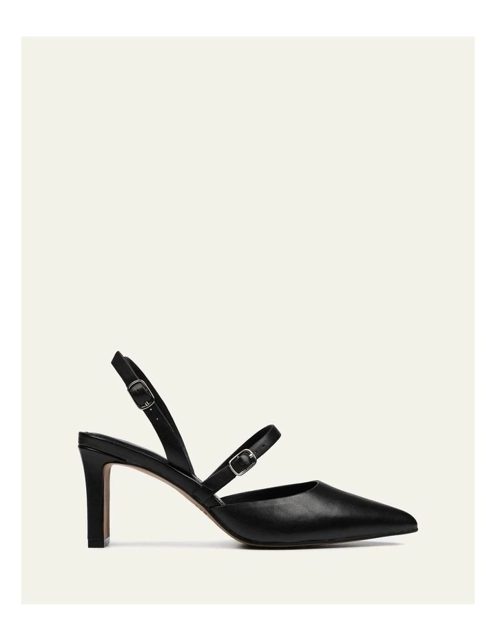 Karina Mid Leather Heels in Black image 1