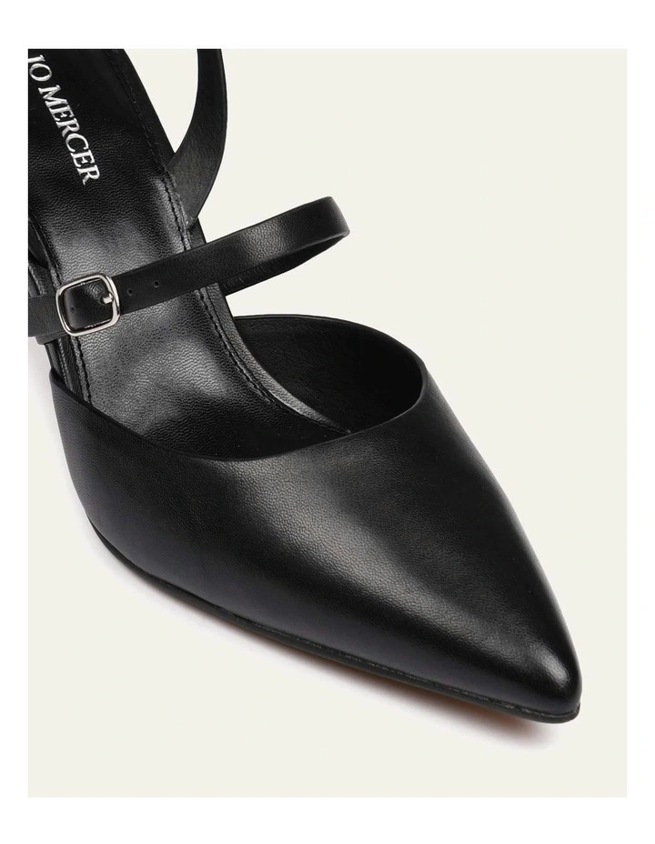 Karina Mid Leather Heels in Black image 4