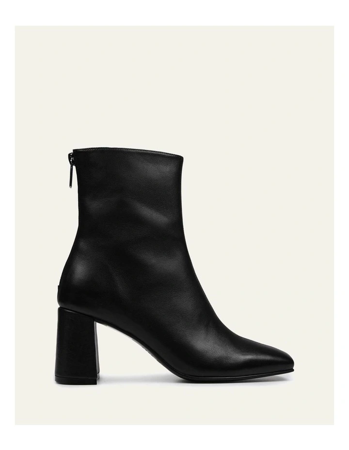 Nevada Mid Ankle Leather Boots in Black image 1