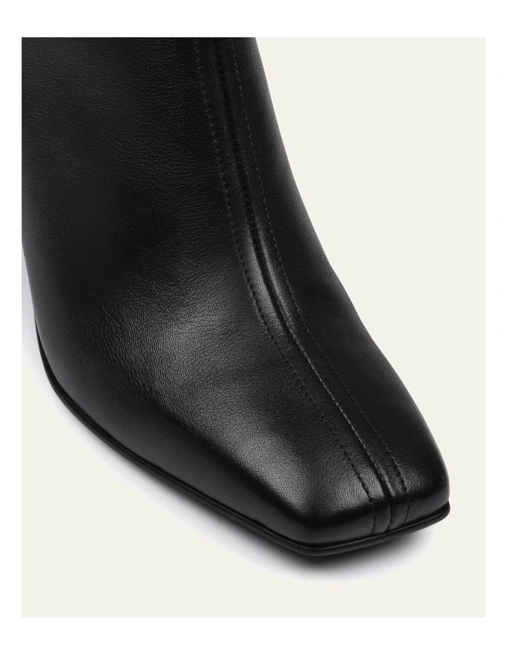 Nevada Mid Ankle Leather Boots in Black image 4