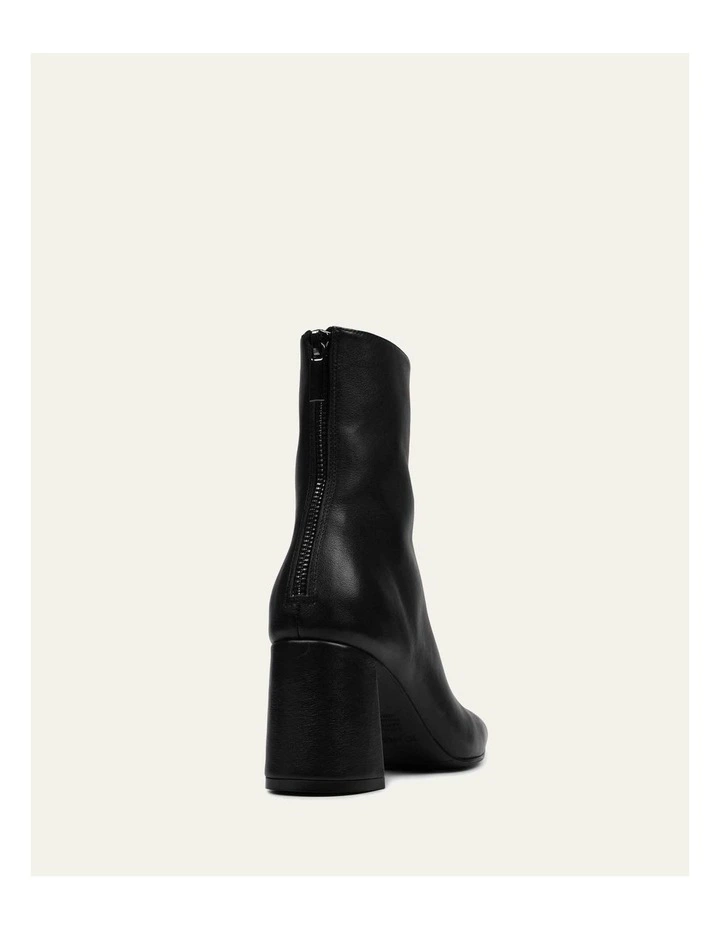 Nevada Mid Ankle Leather Boots in Black image 5