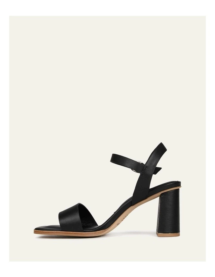 Calais High Heel Leather Sandals in Black image 6