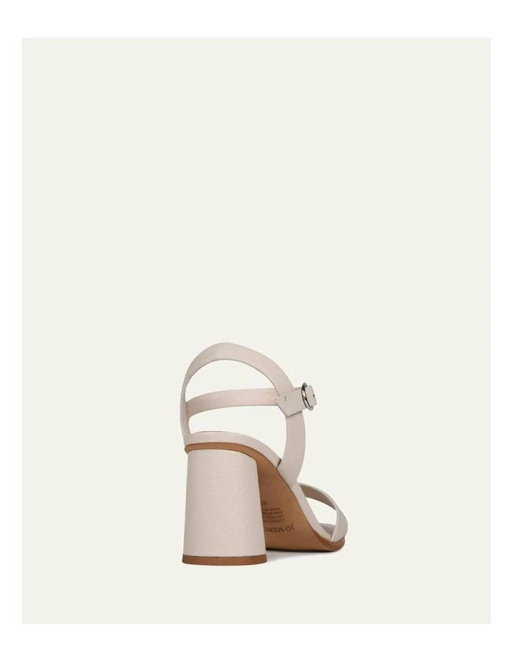 Calais High Heel Leather Sandals in Bone image 5