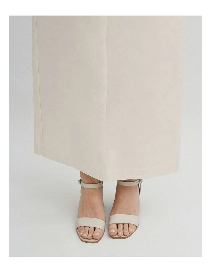 Calais High Heel Leather Sandals in Bone image 7