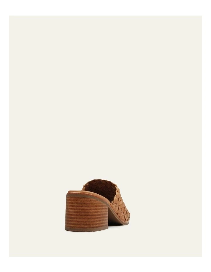Whaler Mid Heel Leather Sandals in Tan image 6