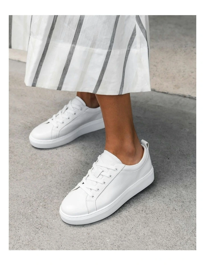 Hilda Leather Sneakers in White image 2