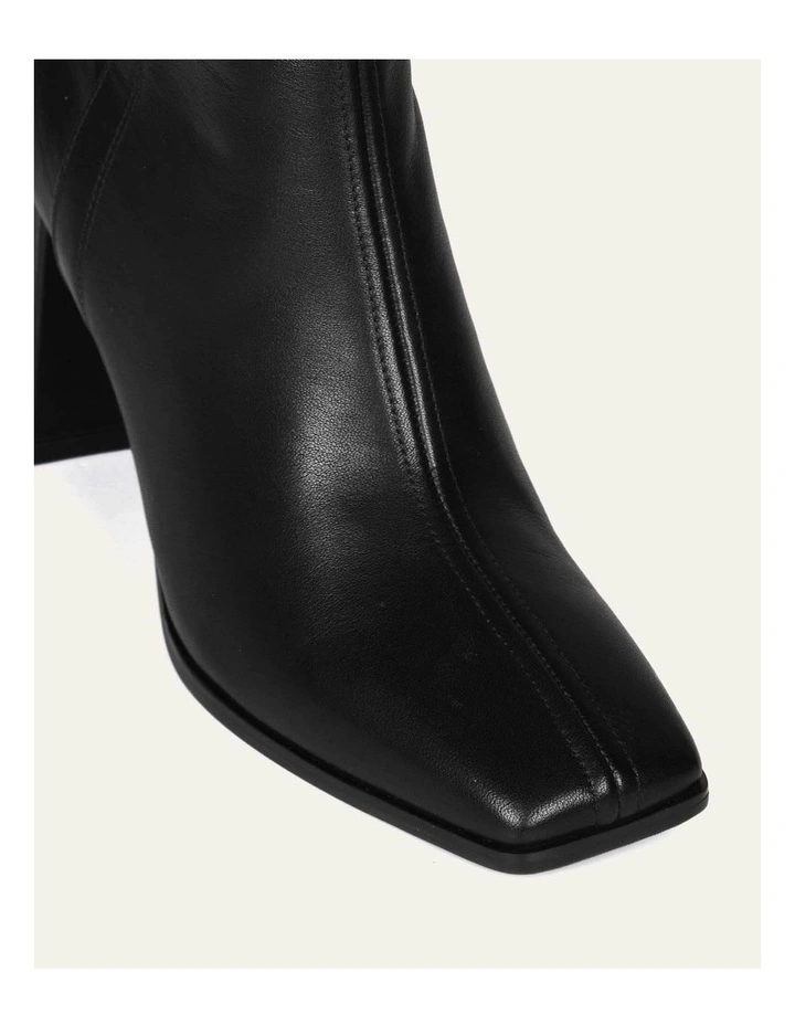 Nellie Knee Leather Boots in Black image 4