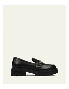 Brixton Leather Loafers in Black