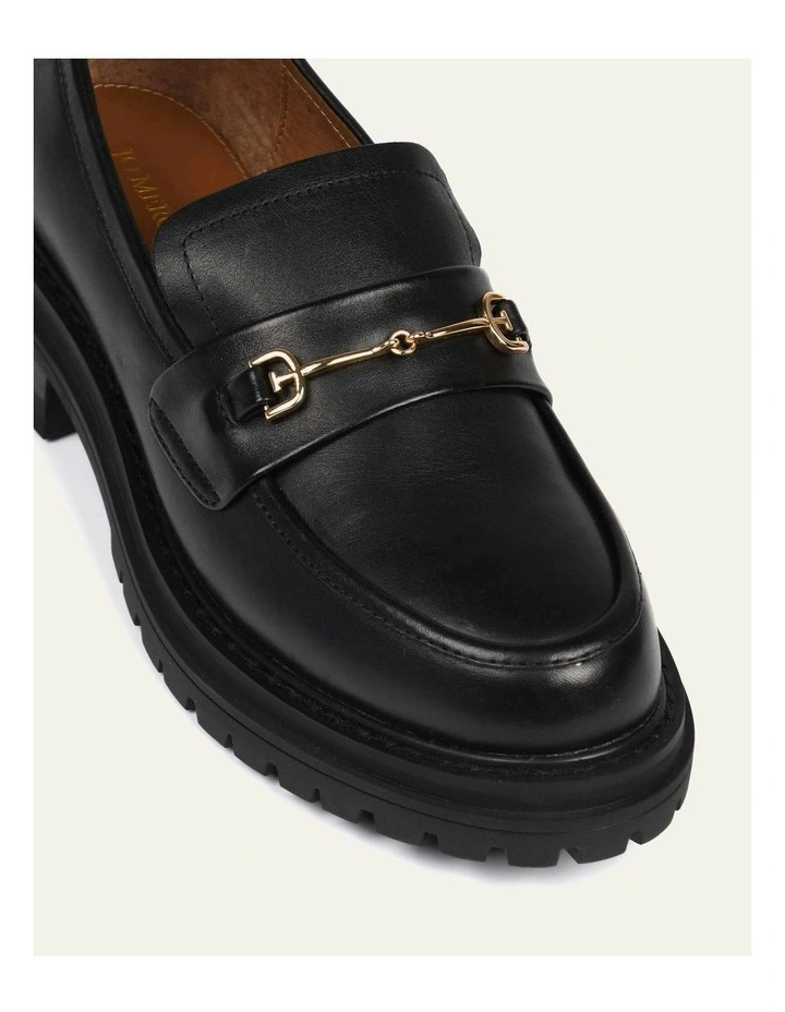 Brixton Leather Loafers in Black image 4