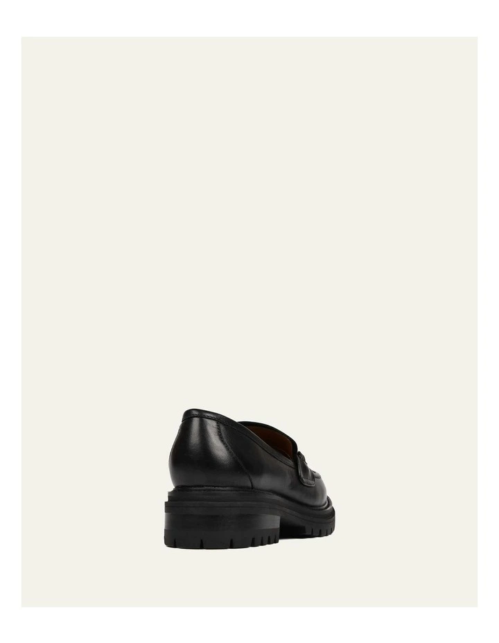 Brixton Leather Loafers in Black image 5