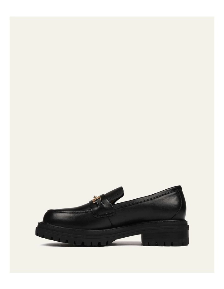 Brixton Leather Loafers in Black image 6