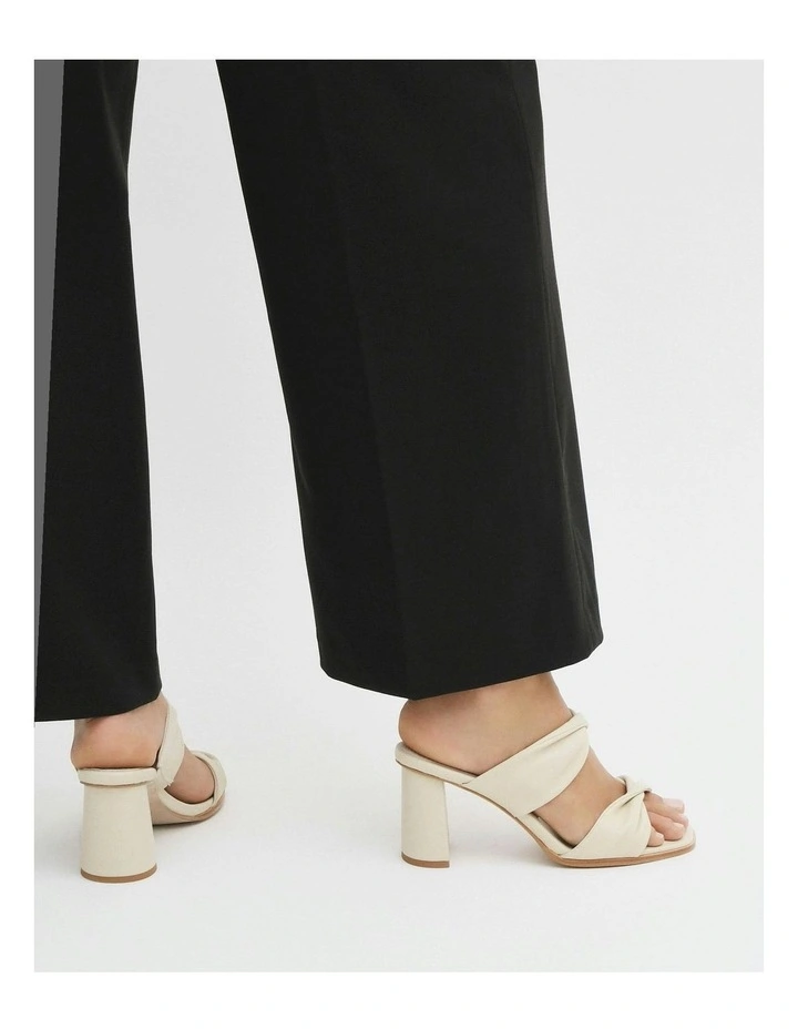 Caylie High Heel Leather Sandals in Bone image 2