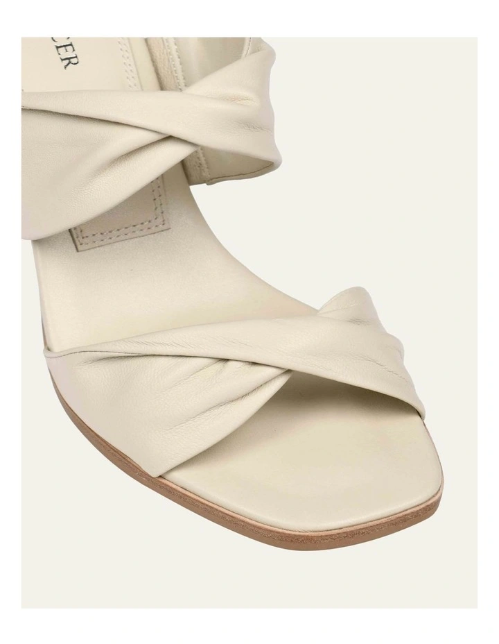 Caylie High Heel Leather Sandals in Bone image 4