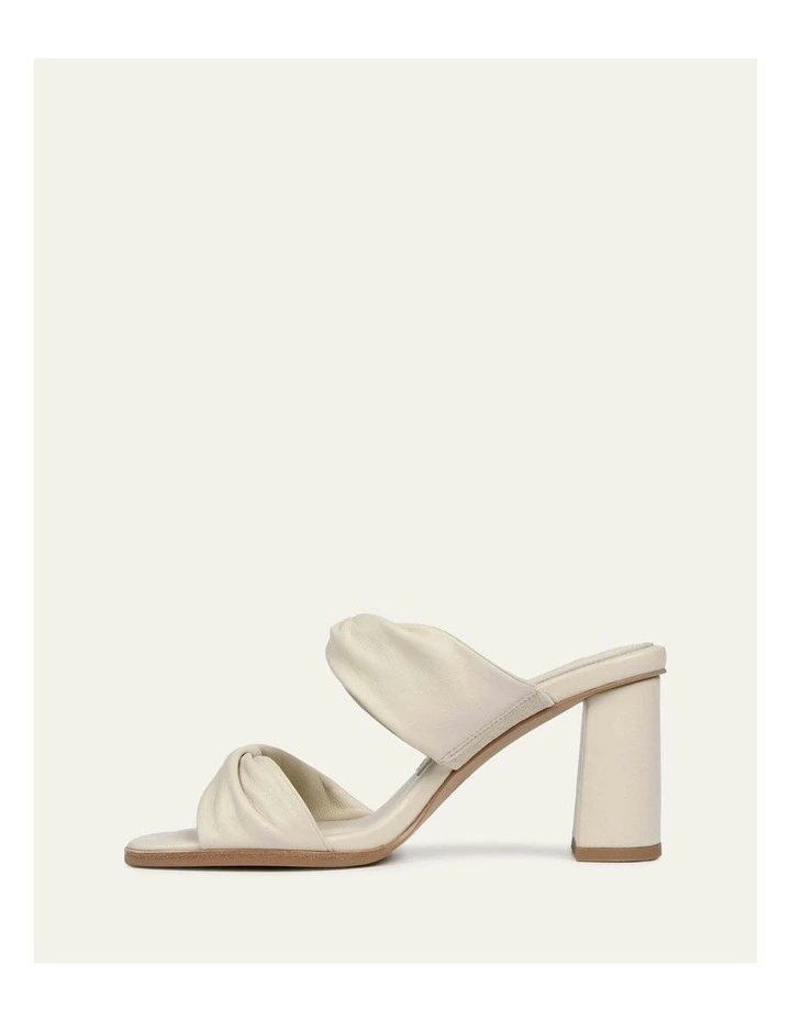 Caylie High Heel Leather Sandals in Bone image 6