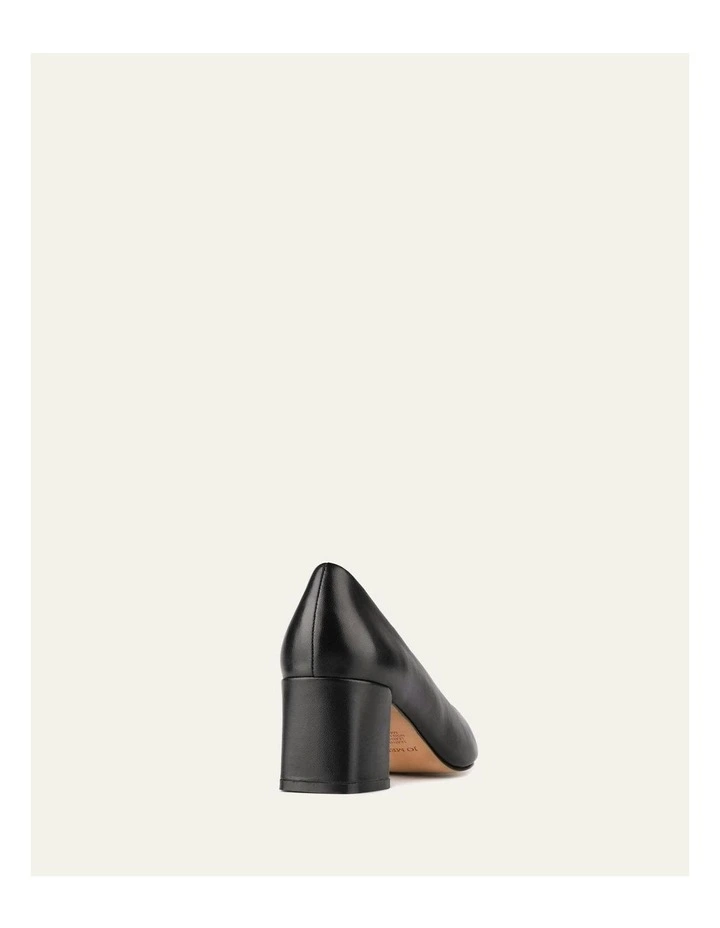 Carrington Low Leather Heels in Black image 5