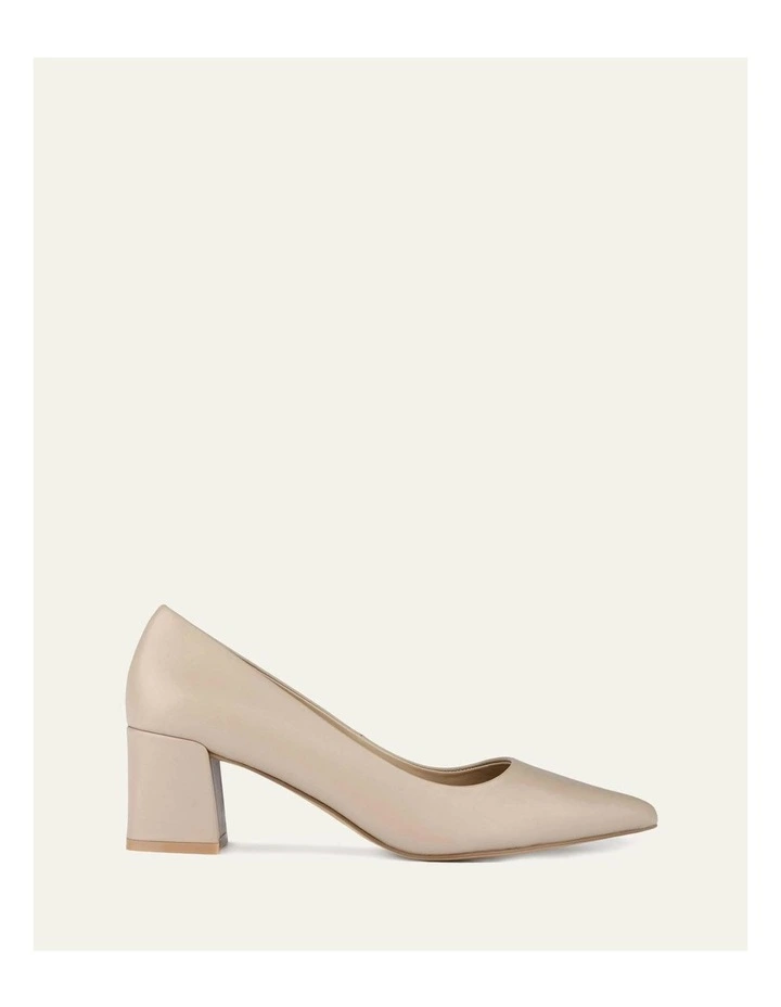 Carrington Low Leather Heels in Taupe image 1