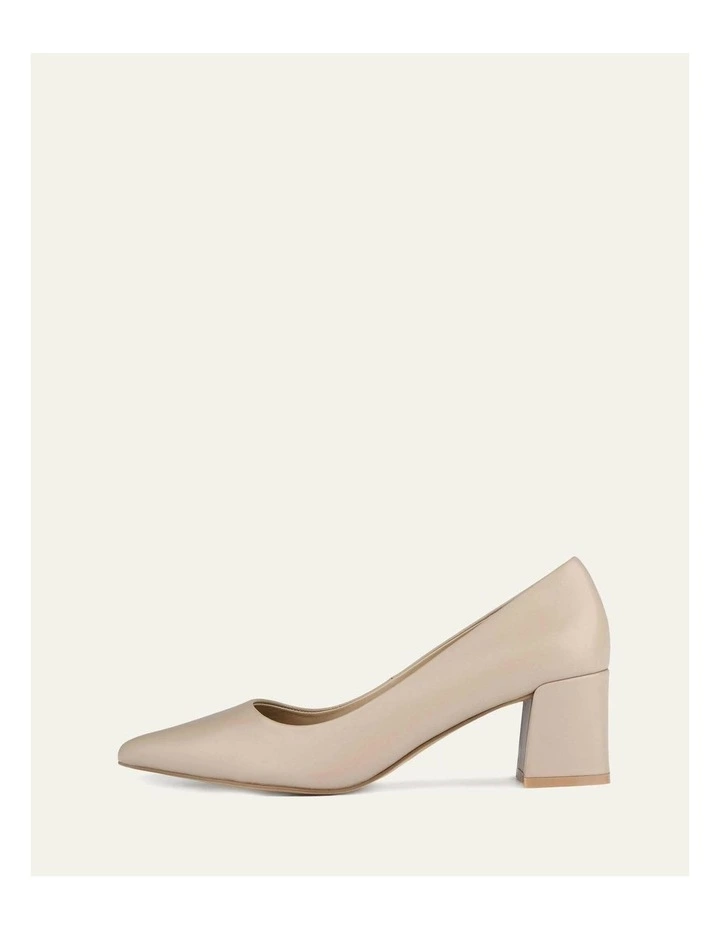 Carrington Low Leather Heels in Taupe image 6