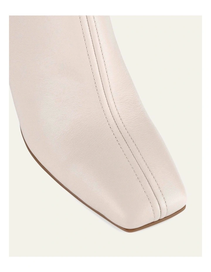 Nevada Mid Ankle Leather Boots in Bone image 4
