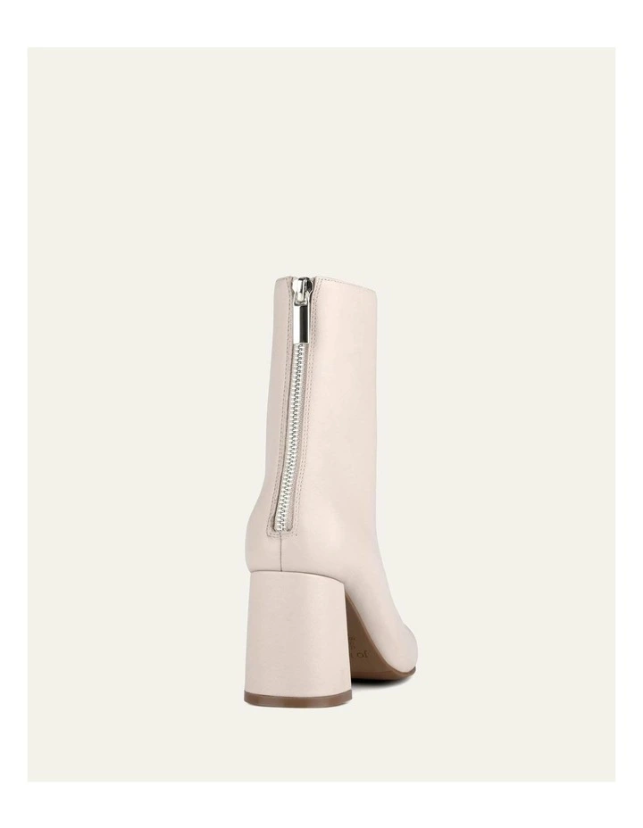 Nevada Mid Ankle Leather Boots in Bone image 5