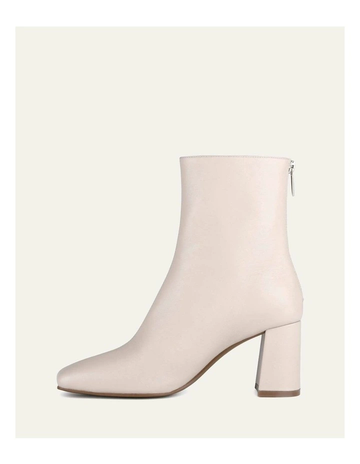 Nevada Mid Ankle Leather Boots in Bone image 6