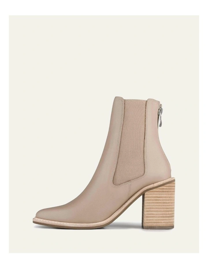Luxe High Ankle Leather Boots in Taupe image 6