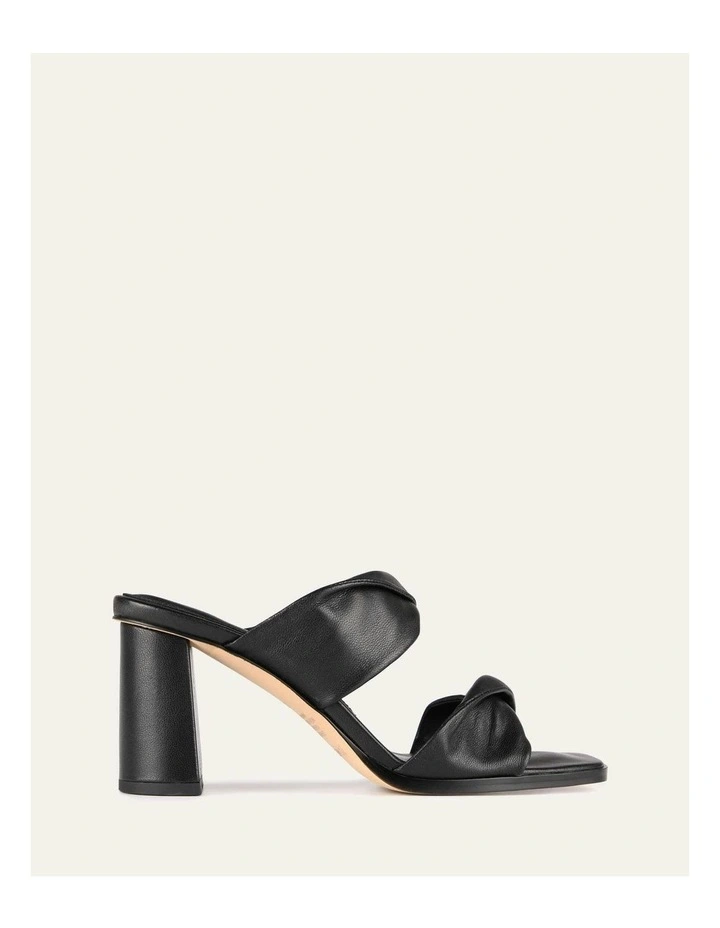 Caylie High Heel Leather Sandals in Black image 1