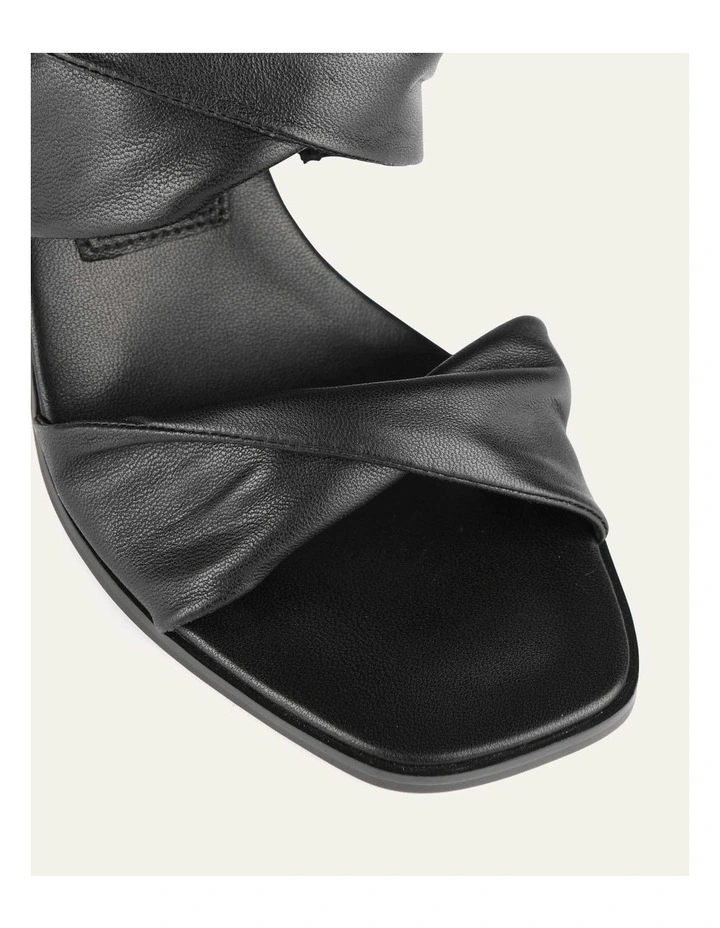 Caylie High Heel Leather Sandals in Black image 4