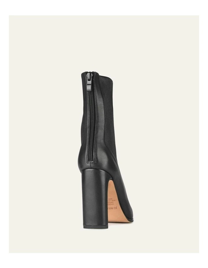 June High Ankle Leather Boots in Black image 5