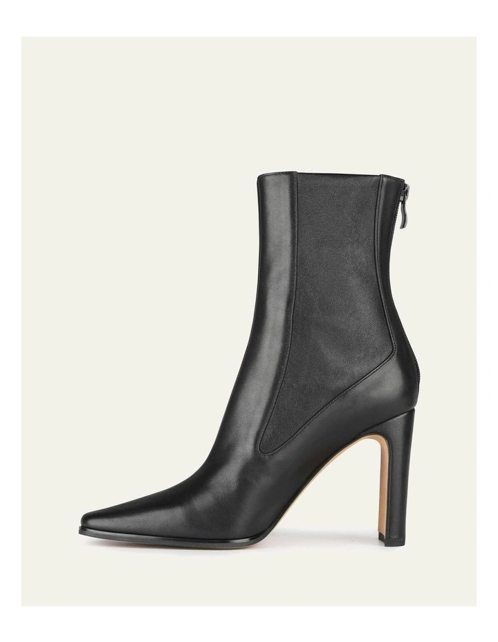 June High Ankle Leather Boots in Black image 6