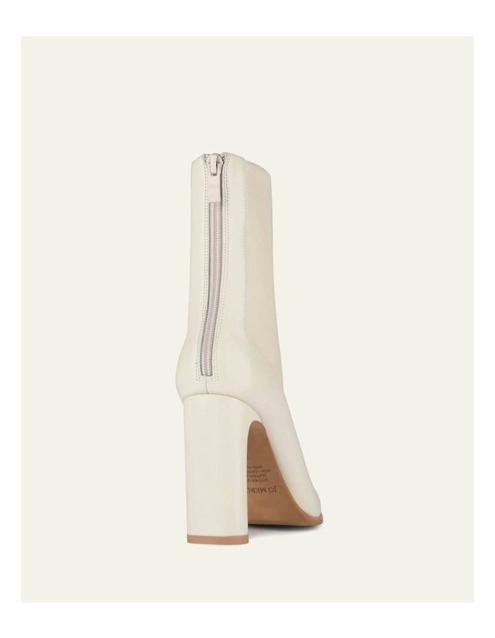 June High Ankle Leather Boots in Off White image 5