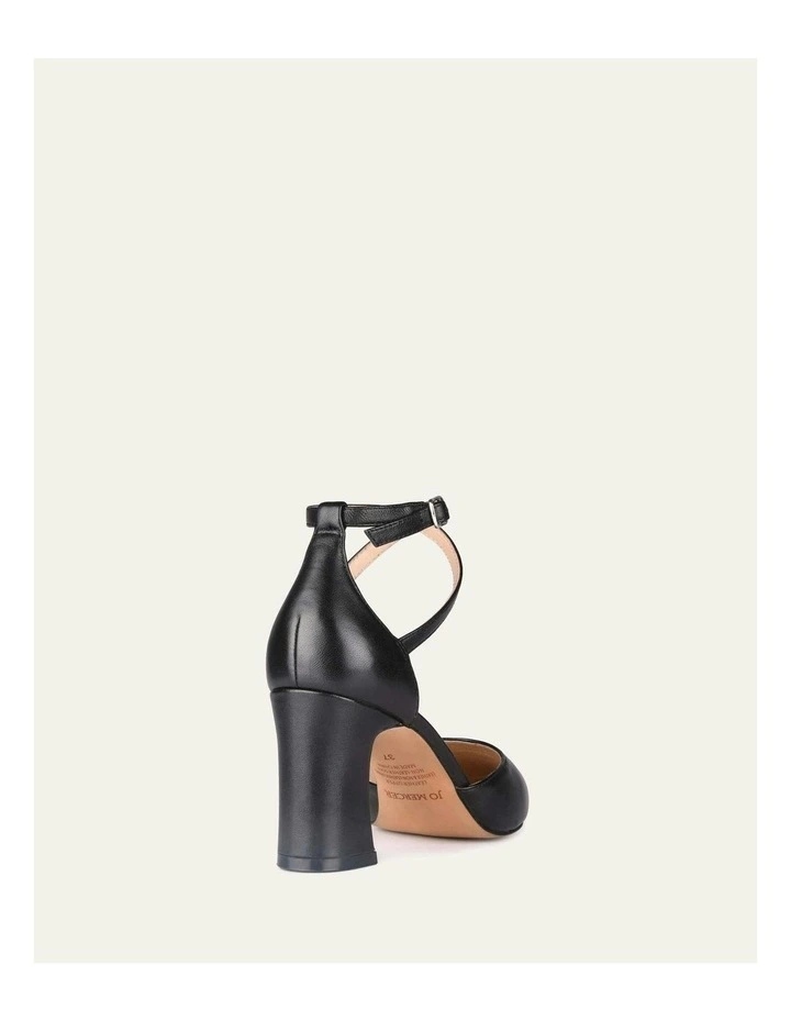 Alma Mid Leather Heels in Black image 5