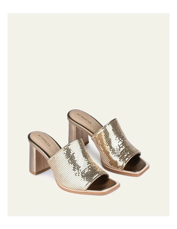 Cupid High Heel Sandals in Gold image 3
