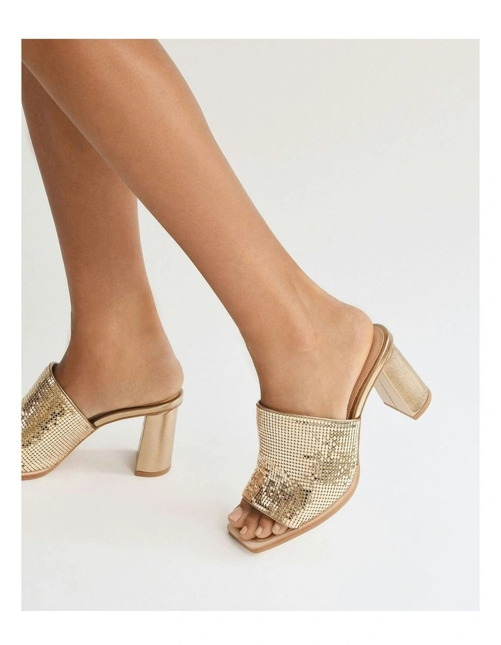 Cupid High Heel Sandals in Gold image 7